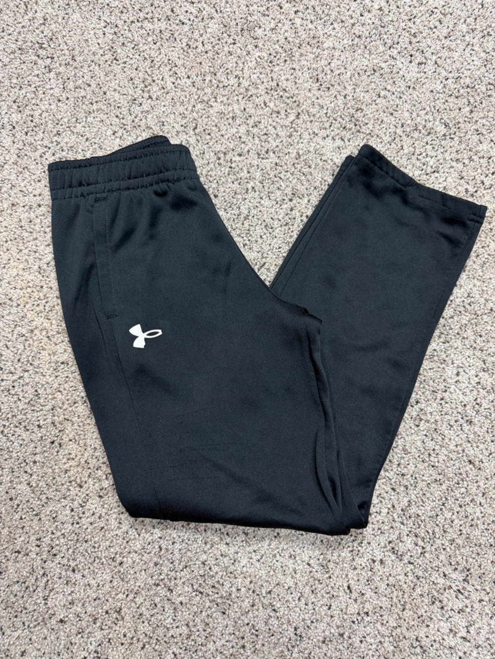 Under Armour Black Kids' Jogger Pants with White Logo